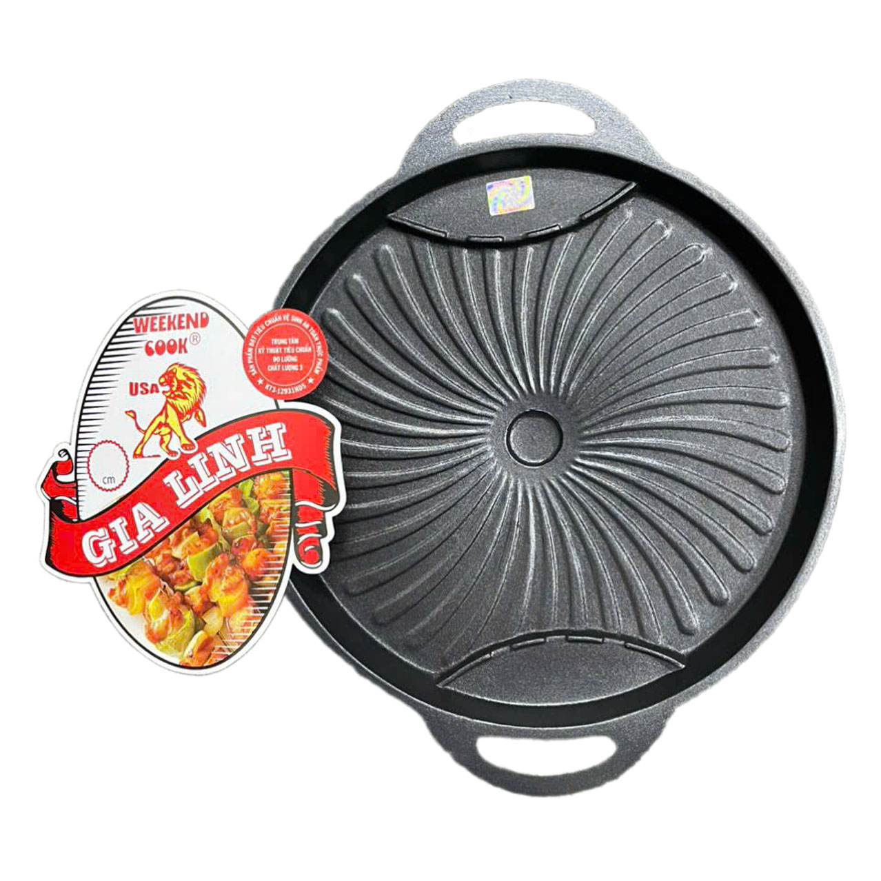 Vỉ nướng chống dính tròn bông 33cm