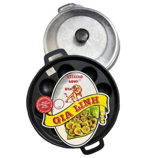 Khuôn bánh khọt chống dính nắp trắng 8cm