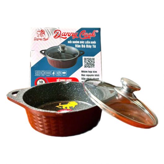 Nồi đúc liền khối vân đá đáy từ 24cm